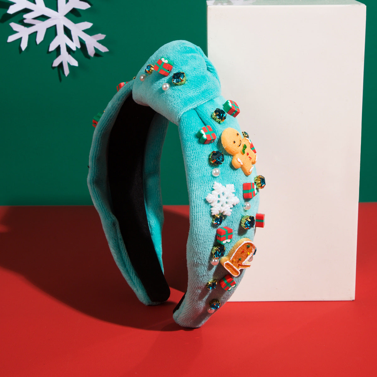 Wholesale Christmas Velvet with Diamonds Headband